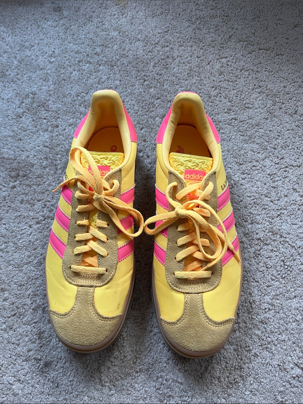 Adidas Originals Gazelle Bold sneakers in the Spark/Lucid Pink colorway